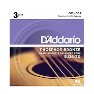 Enc. P/ Acustica Bronce Fosforado .011/.015/.022/.032/.042/. DADDARIO Strings EJ26-3D