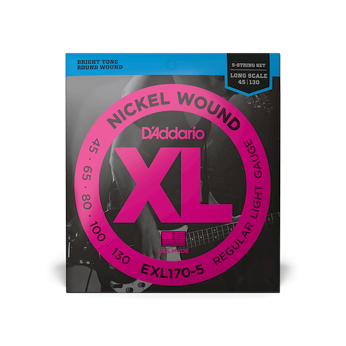 Enc. P/ Bajo 5 Cuerdas -Regular Light- Niquel .045/.065/.080 DADDARIO Strings EXL170-5 - $ 64.412