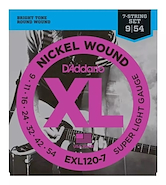 Enc. P/ Electrica 7Cdas. -Super Light- Niquel .009/.011/.016 DADDARIO Strings EXL120-7