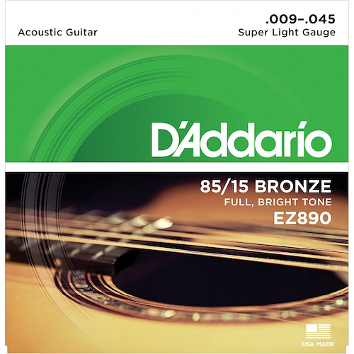 Enc. P/ Acustica 85/15 X-Lite .009/.045 (Mc X 10) DADDARIO Strings EZ890 - $ 15.223
