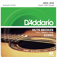 Enc. P/ Acustica 85/15 X-Lite .009/.045 (Mc X 10) DADDARIO Strings EZ890