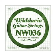 Cuerda Suelta, Nw 036 Nickel Wound X 1 (Mc-Sobre X5) DADDARIO Strings NW036