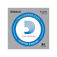 Cuerdas suelta | 015 | Plain Steel | PACK x5 | DADDARIO Strings PL015