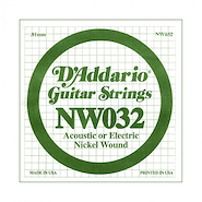 Cuerdas suelta | 032 | Nickel Wound | Sobre x 5 unidades DADDARIO Strings NW032