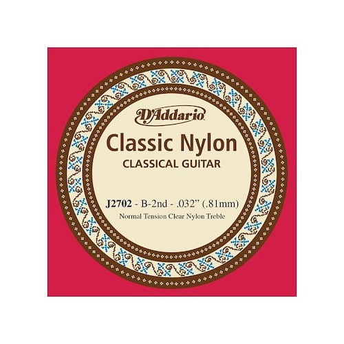Cuerdas suelta | Clasica EJ27  | 2da | Nylon | PACK x5 | DADDARIO Strings J2702 - $ 15.030