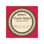 Cuerdas suelta | Clasica EJ27  | 2da | Nylon | PACK x5 | DADDARIO Strings J2702
