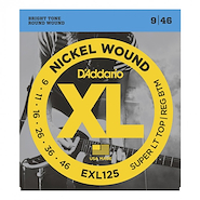 Enc. p/ electrica -Sup Light Top/Reg Bot- Niquel .009/.011/. DADDARIO Strings EXL125