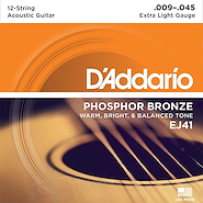 SET ACOUS PHOS BRZX-LITE 12STR DADDARIO Strings EJ41
