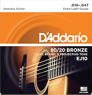 Encordado | Acustica | 010-014-023-030-039-047 | Bronce 80/2 DADDARIO Strings EJ10