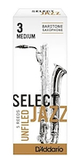 CAÑAS RICO SELECT JAZZ PARA SAXO BARITONO FUERZA 3M PACK X 5 DADDARIO WOODWINDS RRS05BSX3M