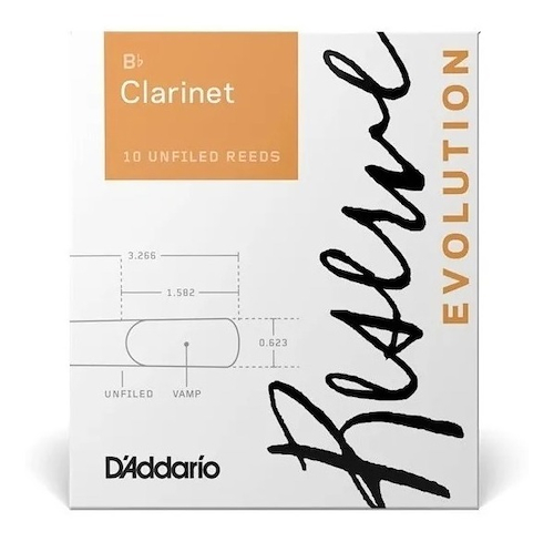 Cañas | RESERVE EVOLUTION | Clarinete Bb | N° 2.5 | MCx10 DADDARIO WOODWINDS DCE1025 - $ 63.548