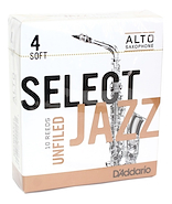 CAÑAS SELECT JAZZ PARA SAXO ALTO UNFLD N° 4S X 1 (MC X 10) DADDARIO WOODWINDS RRS10ASX4S