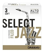 CAÑAS SELECT JAZZ PARA SAXO ALTO FILED N° 3S X 1 (MC X 10) DADDARIO WOODWINDS RSF10ASX3S