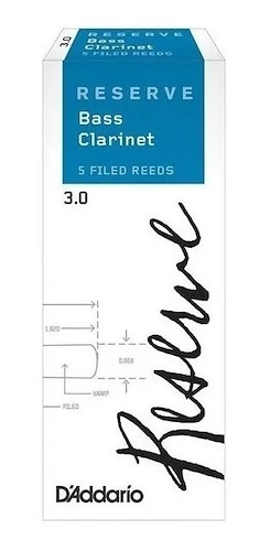 Cañas | RESERVE | Clarinete bajo | N° 3.0 | MCx5 DADDARIO WOODWINDS DER05305 - $ 47.079