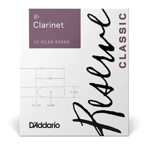 Cañas | RESERVE CLASSIC | Clarinete Bb | N° 2.5 | MCx10 DADDARIO WOODWINDS DCT1025 - $ 53.281