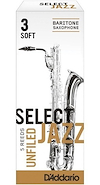 CAÑAS RICO SELECT JAZZ PARA SAXO BARITONO FUERZA 3S PACK X 5 DADDARIO WOODWINDS RRS05BSX3S