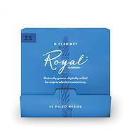 Cañas  |  ROYAL  |  Clarinete Bb  |  N° 2.5  |  Pack x 25 DADDARIO WOODWINDS RCB0125-B25