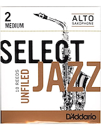 CAÑAS SELECT JAZZ PARA SAXO ALTO UNFLD Nº 2M X 1 (MC X 10) DADDARIO WOODWINDS RRS10ASX2M