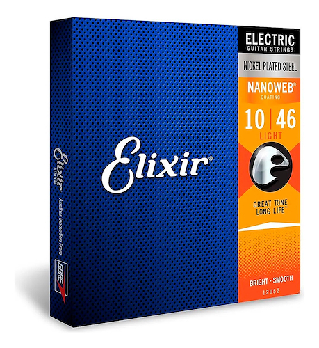 .010-.046 recubrimiento NANOWEB Electric Nickel Plated Steel ELIXIR 12052 - $ 39.841