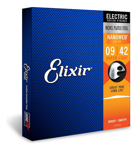 .009-.042 recubrimiento NANOWEB Electric Nickel Plated Steel ELIXIR 12002 - $ 39.841