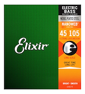 Electric Bass Nickel Plated Steel con recubrimiento NANOWEB ELIXIR 14077