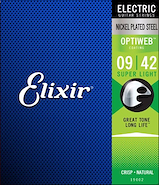 .009-.042 recubrimiento OPTIWEB Electric Nickel Plated Steel ELIXIR 19002