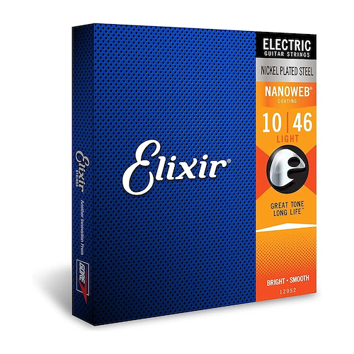 .010-.046 recubrimiento NANOWEB Electric Nickel Plated Steel ELIXIR 12052 - $ 39.841