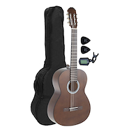 Guitarra Clásica KIT GEWA PS510180 4/4 HONEY BROWN C/FUNDA AFINADOR PUAS