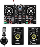 Kit Controladora Dj Inpulse 200, monitores y auricular HERCULES DJ LEARNING KIT