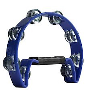 Pandereta | ½ Luna | 8 sonajas | Con empuñadura | Azul KNIGHT JB900BL