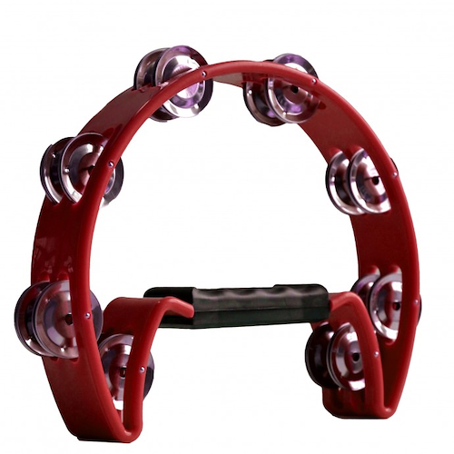 Pandereta | ½ Luna | 8 sonajas | Con empuñadura | Roja KNIGHT JB900RD - $ 18.009