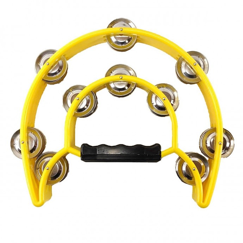 Pandereta Media Luna, 20 Sonajas 7.5” X 8.5”, Amarillo KNIGHT JB917YL - $ 21.158