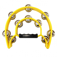 Pandereta Media Luna, 20 Sonajas 7.5” X 8.5”, Amarillo KNIGHT JB917YL