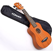 Ukelele Soprano Sapele Con Funda KORNER UKR-20 - $ 50.192