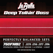 Encordado DEEP TALKIN'BASS  FLAT para Bajo 039/096 LA BELLA 760FHB2