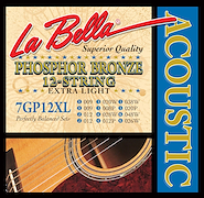 Encordado.Phospor Bronze Wound. 12 Cuerdas LA BELLA 7GP12XL