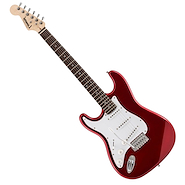 Guitarra electrica stratocaster 3 mic single Roja ZURDA LEONARD LE365MRD