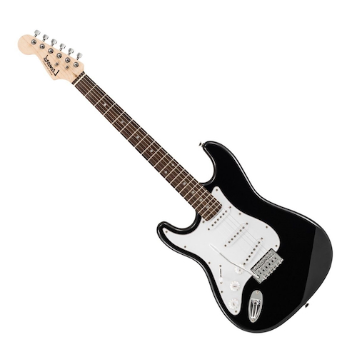 Guitarra electrica stratocaster mic single c: negro ZURDA LEONARD LE365BK - $ 234.838