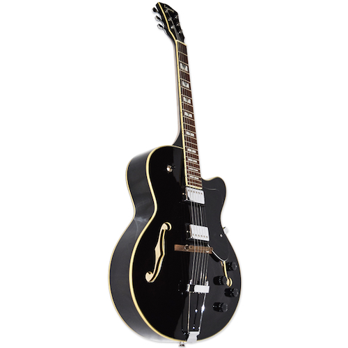 GUITARRA ELECTRICA LEONARD DE CAJA TIPO JAZZ - COLOR NEGRO LEONARD JZ33BK - $ 754.538