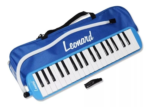 Melodica Piano 37 Notas con Funda- Color Azul LEONARD M37A - $ 34.968