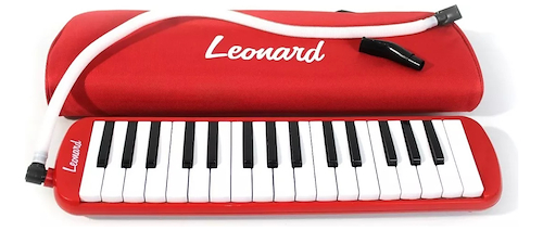 Melodica Piano 32 Notas con Funda- Color Rojo LEONARD M32A - $ 27.433