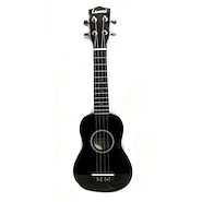 UKELELE SOPRANO CON FUNDA - COLOR NEGRO SPARKLE LEONARD UK15