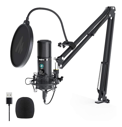 Kit Radio PM421 | Microfono Condenser Cardioide USB, Gain y MAONO AU-PM421 - $ 176.240
