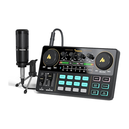 Kit Podcast AM200S1 | Mezclador AM200 + Microfono Condenser MAONO AU-AM200S1 - $ 239.999