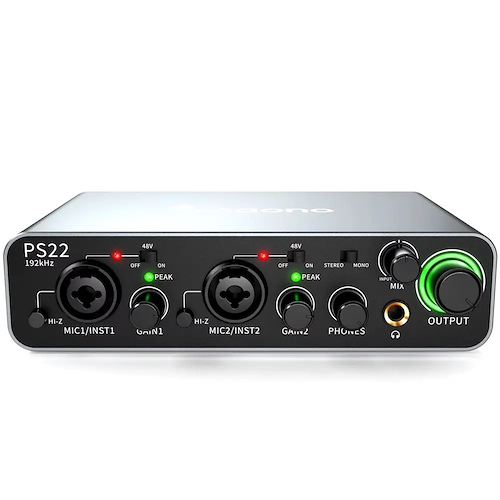 Placa Interface | USB-C | 2 canales simultaneos | 24 bits/ 1 MAONO PS22 - $ 199.630