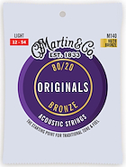 ENCORDADO GUITARRA ACUSTICA 80/20 ORIGINALS 012-054 MARTIN & MARTIN & CO. M140
