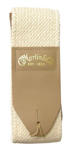 CORREA NATURAL 100% ALGODON PUNTERAS DE CUERO LOGO MARTIN & MARTIN & CO. 43SC-N - $ 48.319