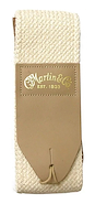 CORREA NATURAL 100% ALGODON PUNTERAS DE CUERO LOGO MARTIN & MARTIN & CO. 43SC-N