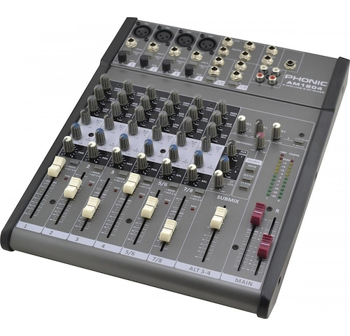 Mixer 4Ch Micro+2St, 6Aux, Phanton PHONIC AM1204 - $ 350.010