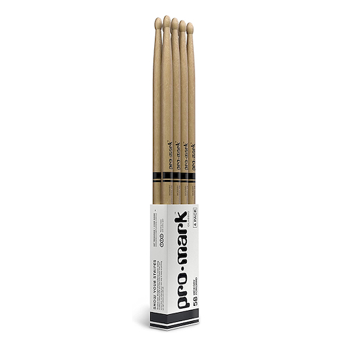 PACK X 4 UNIDADES-PALILLO PROMARK HICKORY 5B PUNTA MADERA PROMARK TX5BW4P - $ 76.044